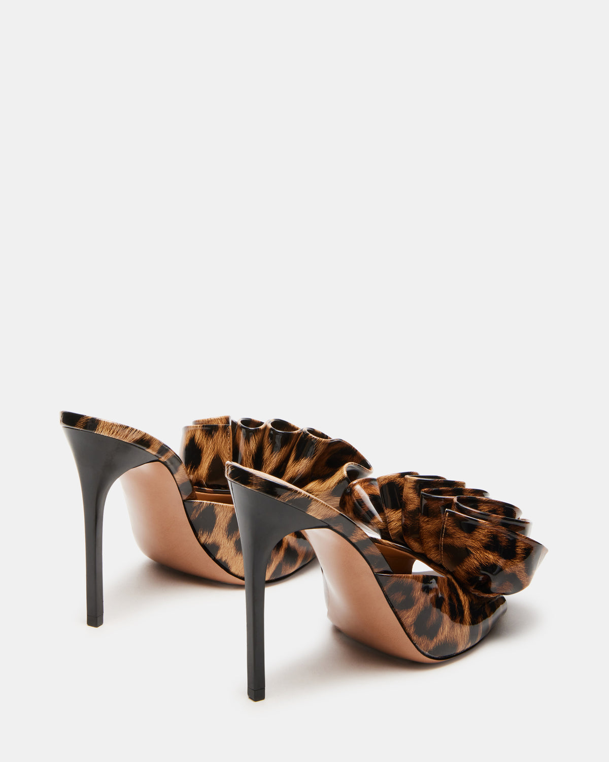 AFFINITY Leopard Patent Women's Multi Pointed-Toe Stiletto Mule Heel | Steve Madden online