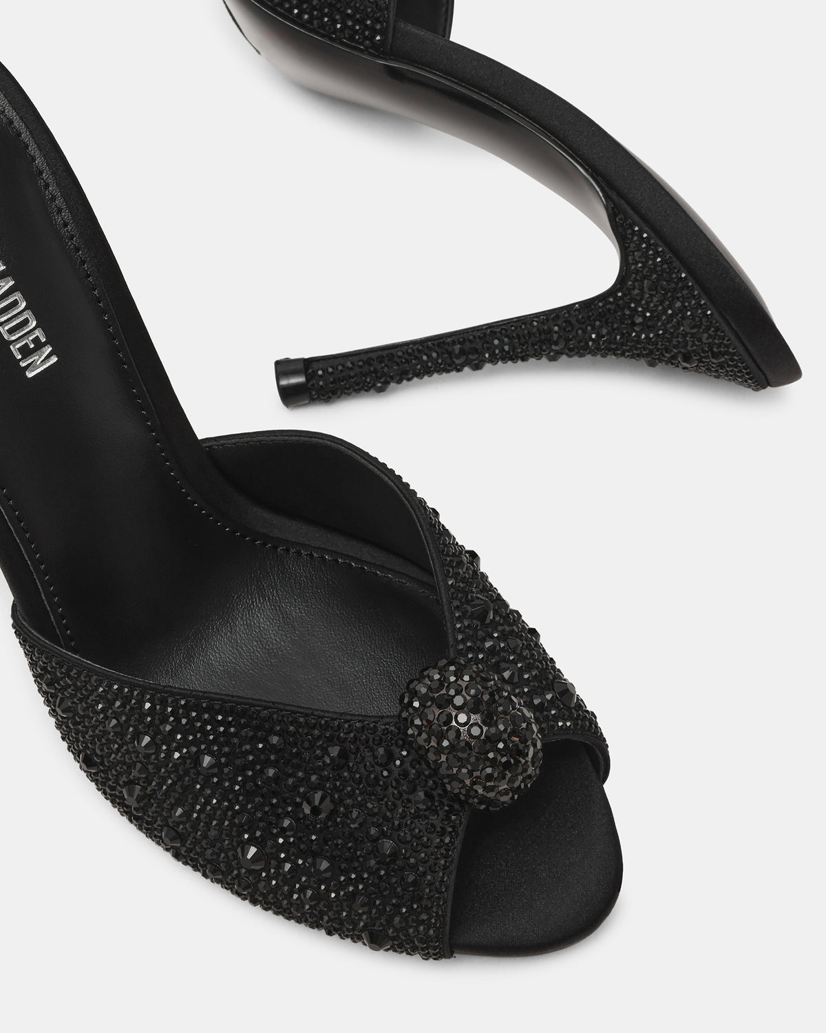 PRIYA Black Rhinestones Mule Women's Heel | Steve Madden Sale
