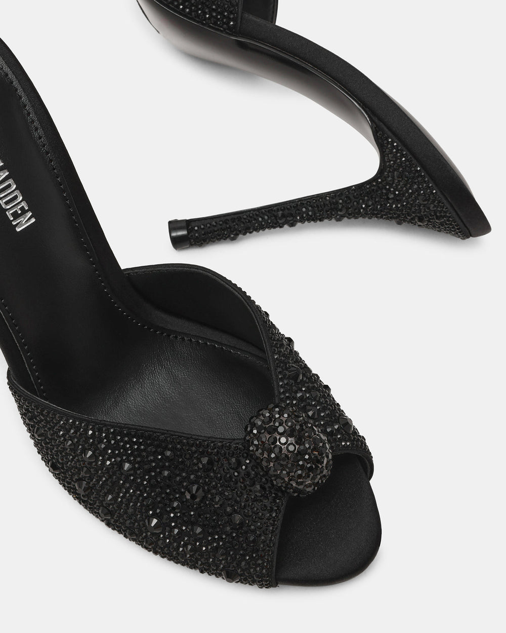 PRIYA Black Rhinestones Mule Women's Heel | Steve Madden Sale
