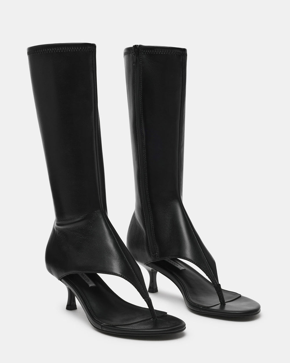 RELENTLESS Black Thong Open-Toe Boot Shaft Women's Heel | Steve Madden for Sale
