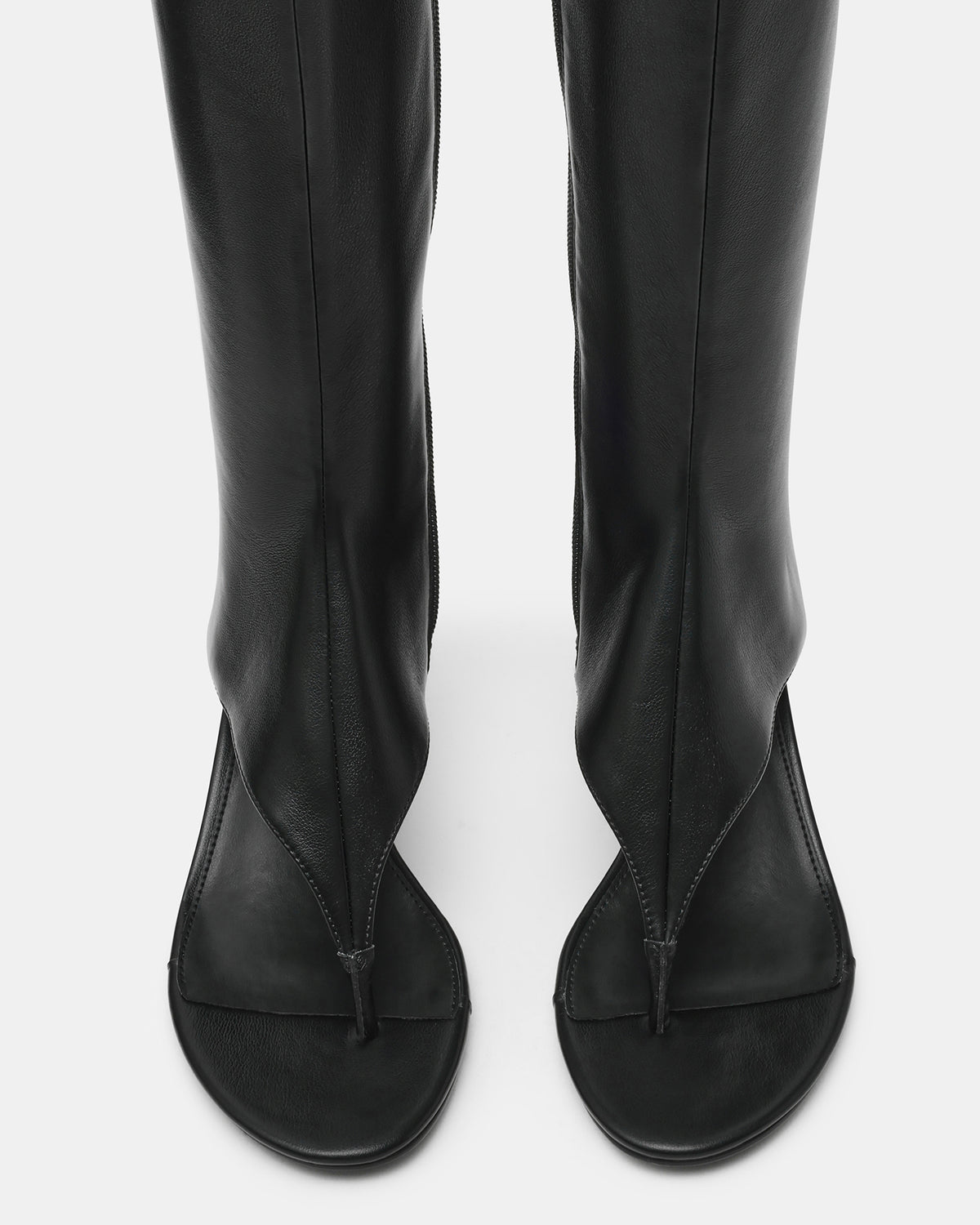 RELENTLESS Black Thong Open-Toe Boot Shaft Women's Heel | Steve Madden for Sale
