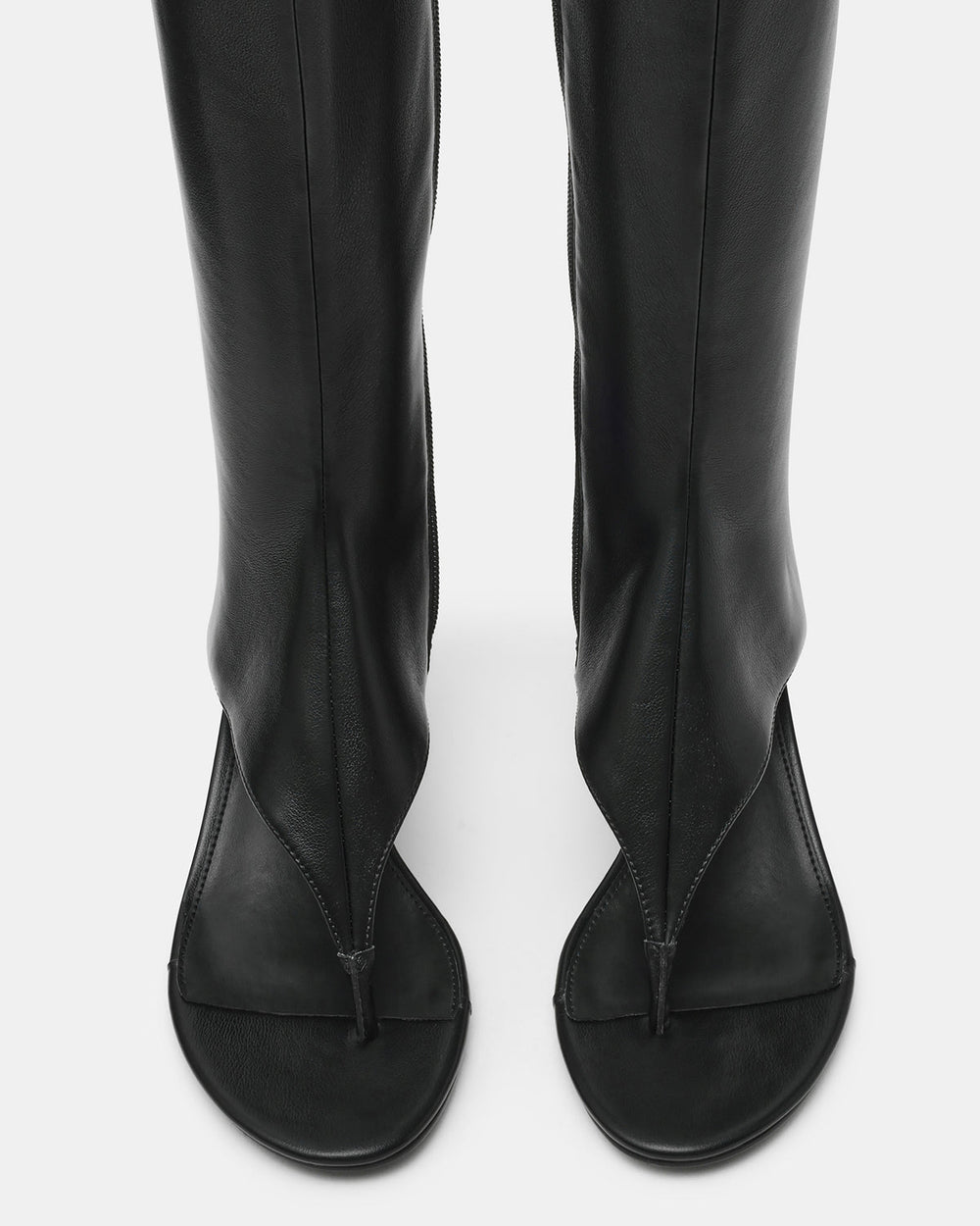 RELENTLESS Black Thong Open-Toe Boot Shaft Women's Heel | Steve Madden for Sale