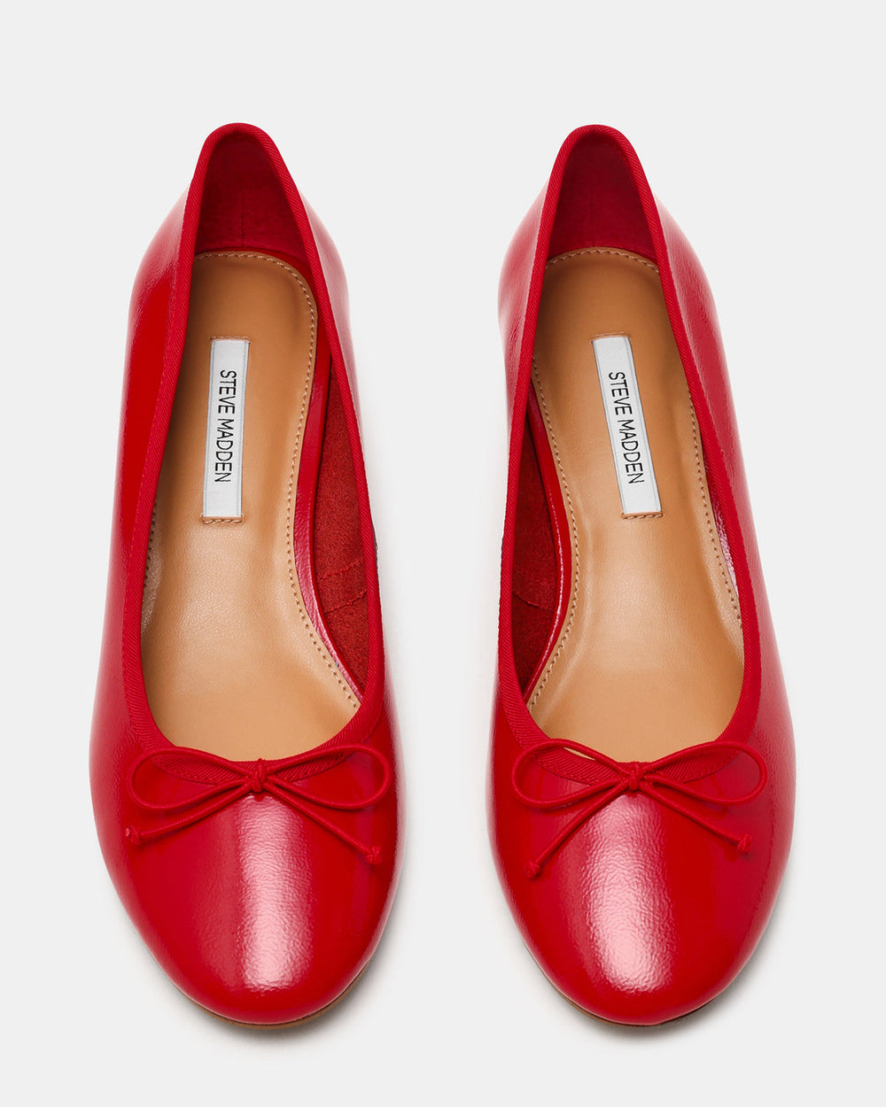 KLUTZY Red Patent Ballet Wedge Bow Round-Toe Women's Heel | Steve Madden near me