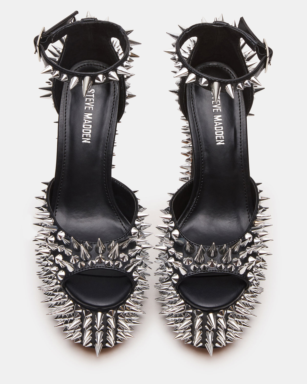 PUNK Black Platform Moto Block Heel Women's Heel | Steve Madden discount