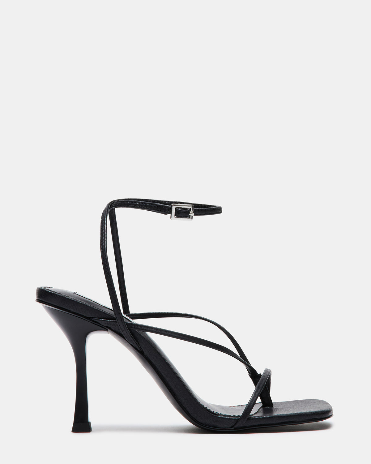ANNIE Black Women's Strappy Square Toe Heel | Steve Madden outlet