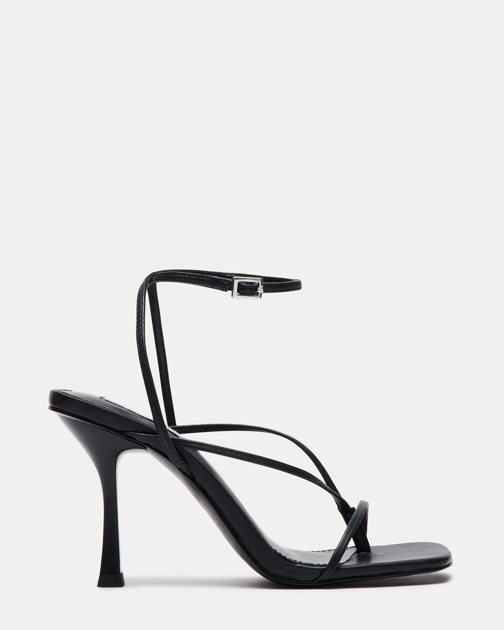 ANNIE Black Women's Strappy Square Toe Heel | Steve Madden outlet