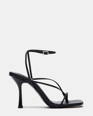 ANNIE Black Women's Strappy Square Toe Heel | Steve Madden outlet