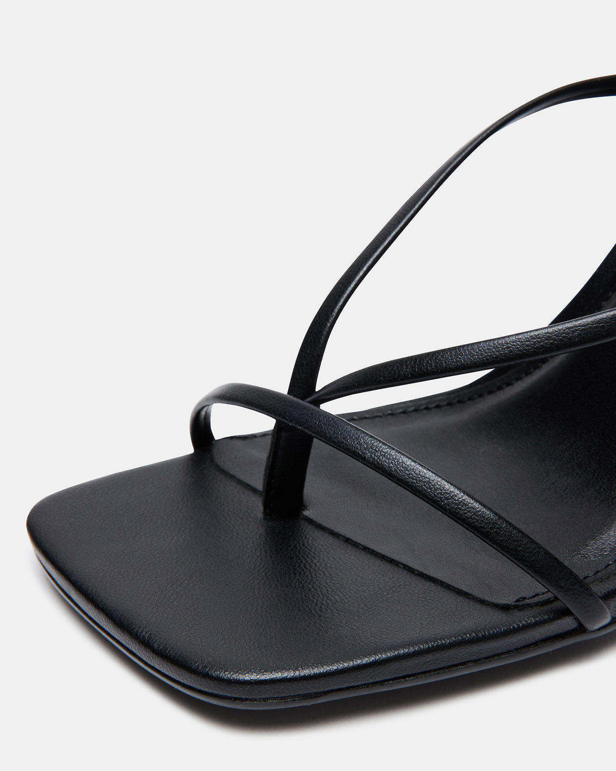 ANNIE Black Women's Strappy Square Toe Heel | Steve Madden outlet