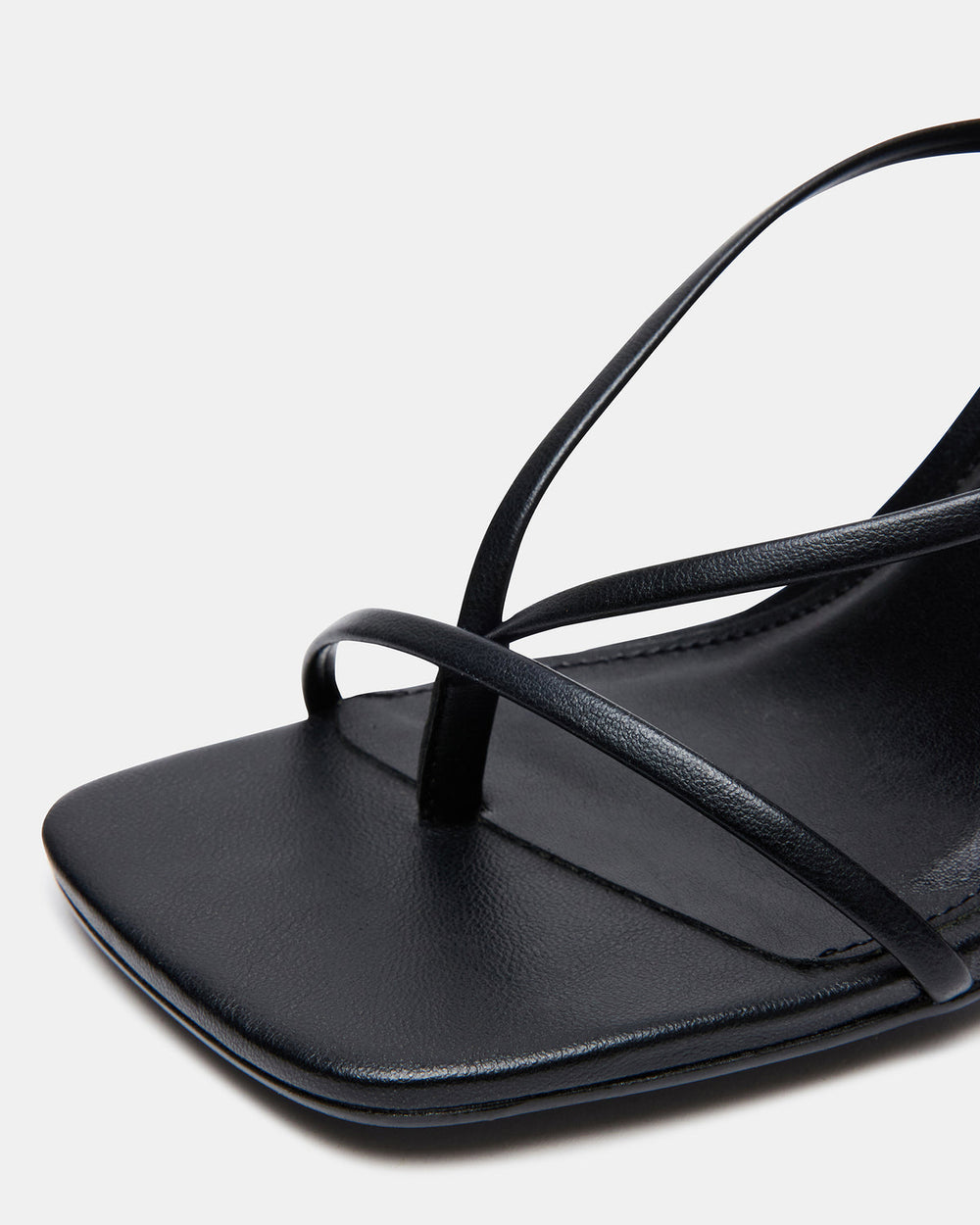 ANNIE Black Women's Strappy Square Toe Heel | Steve Madden outlet