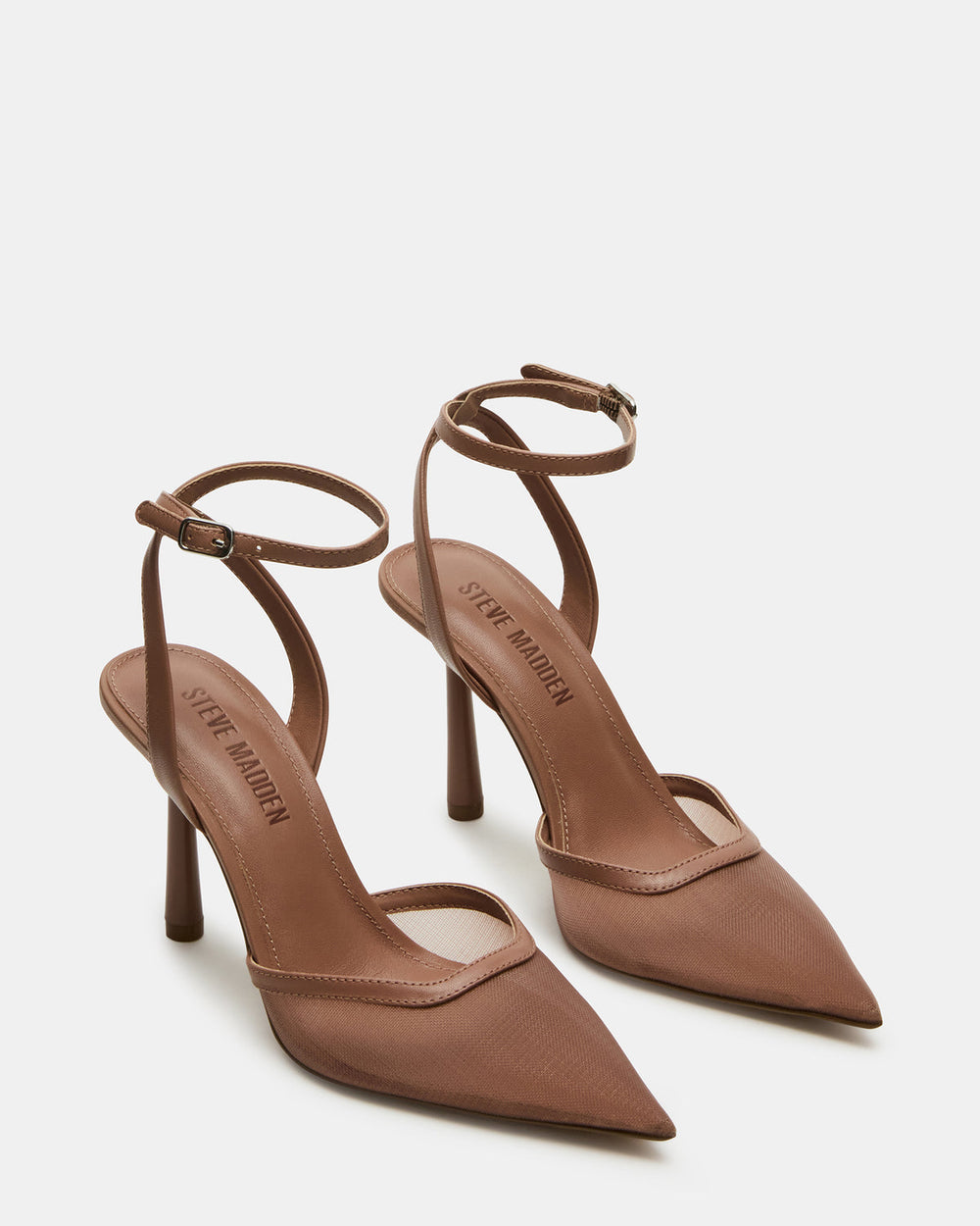 ALLIANCE Mesh Mocha Pointed-Toe Pump Women's Heel | Steve Madden outlet