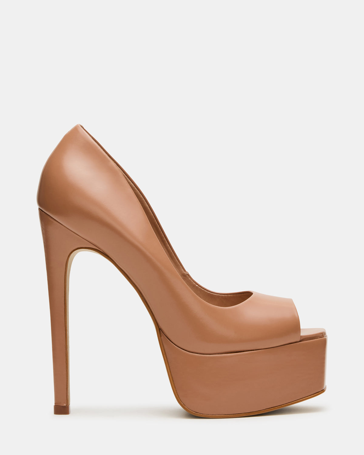 IVES Blush Box Leather Platform Square-Toe Stiletto Women's Heel | Steve Madden online