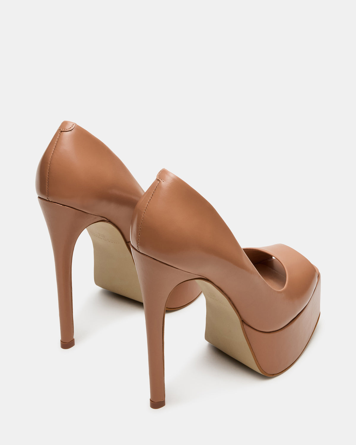 IVES Blush Box Leather Platform Square-Toe Stiletto Women's Heel | Steve Madden online