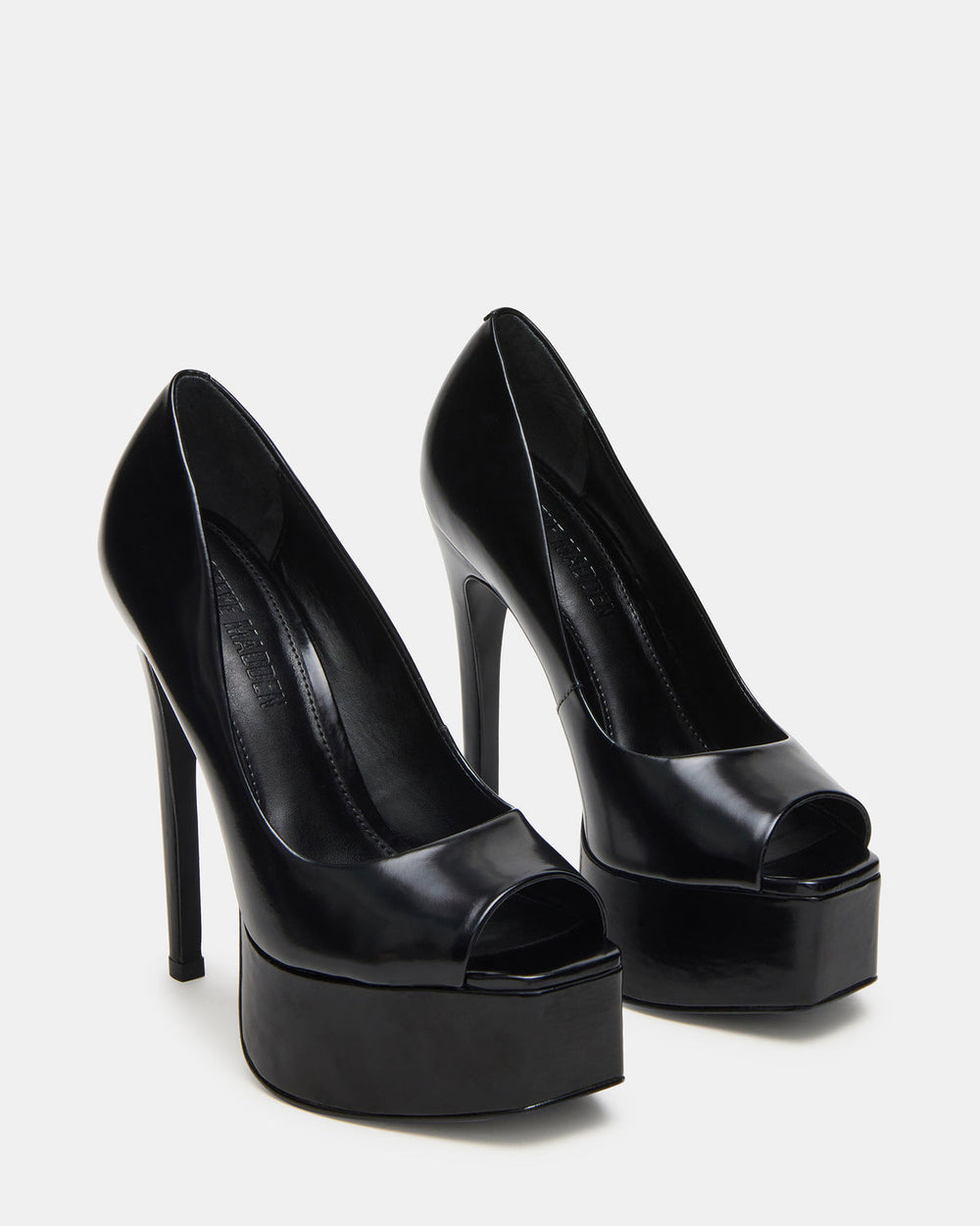 IVES Black Box Platform Square-Toe Stiletto Women's Heel | Steve Madden US