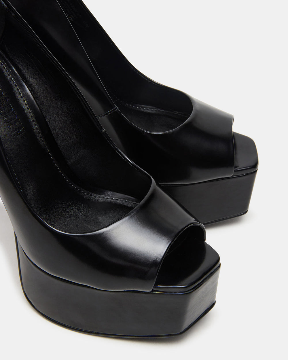IVES Black Box Platform Square-Toe Stiletto Women's Heel | Steve Madden US