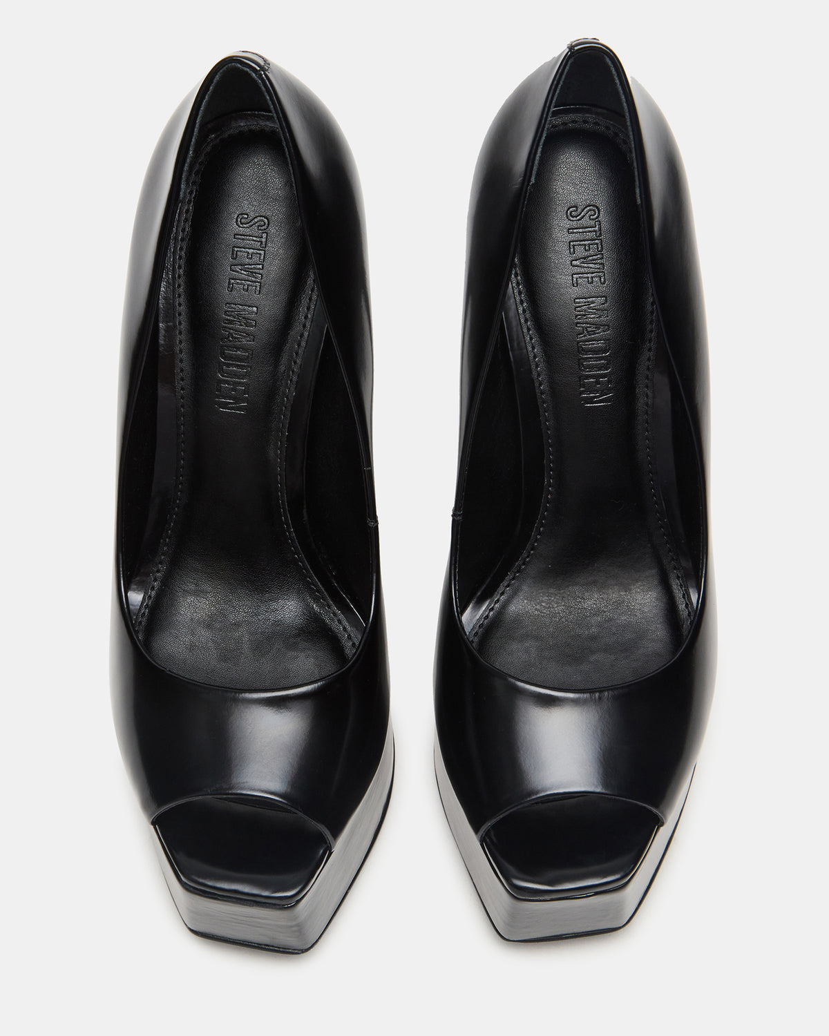 IVES Black Box Platform Square-Toe Stiletto Women's Heel | Steve Madden US