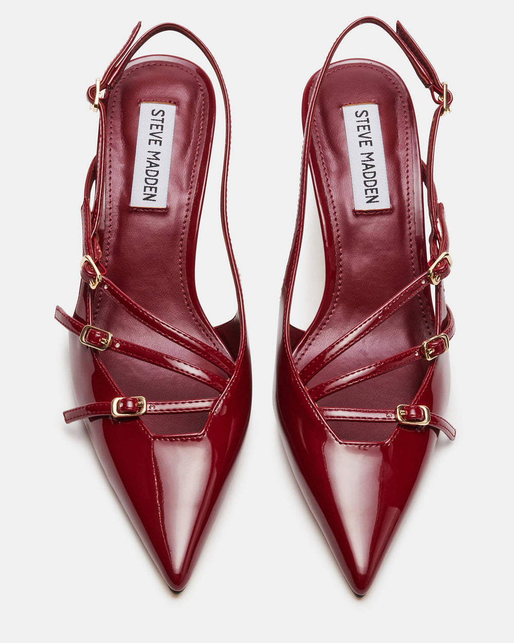 LIANA Wine Patent Women's Slingback Pointed-Toe Low Heel | Steve Madden for Sale
