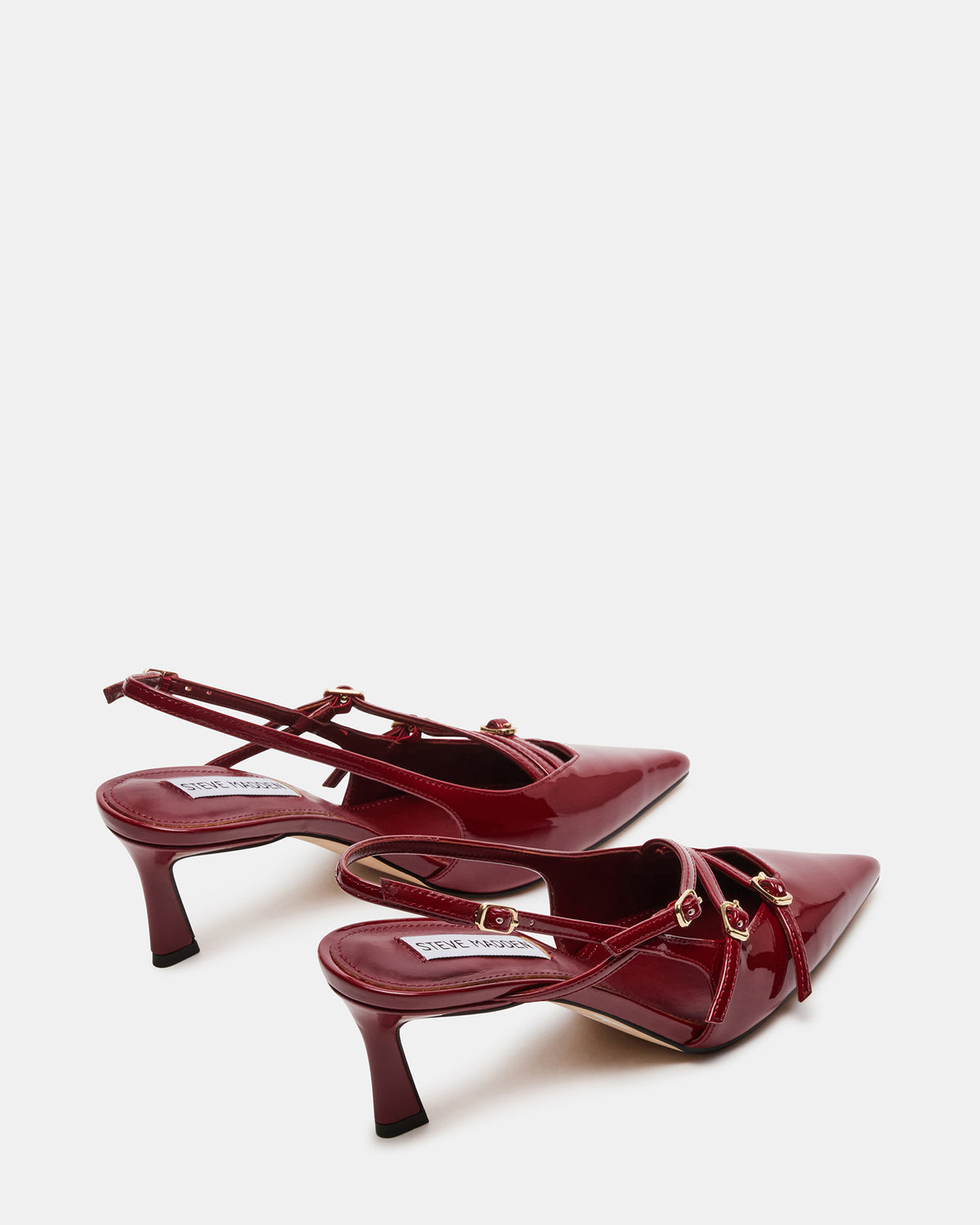 LIANA Wine Patent Women's Slingback Pointed-Toe Low Heel | Steve Madden for Sale
