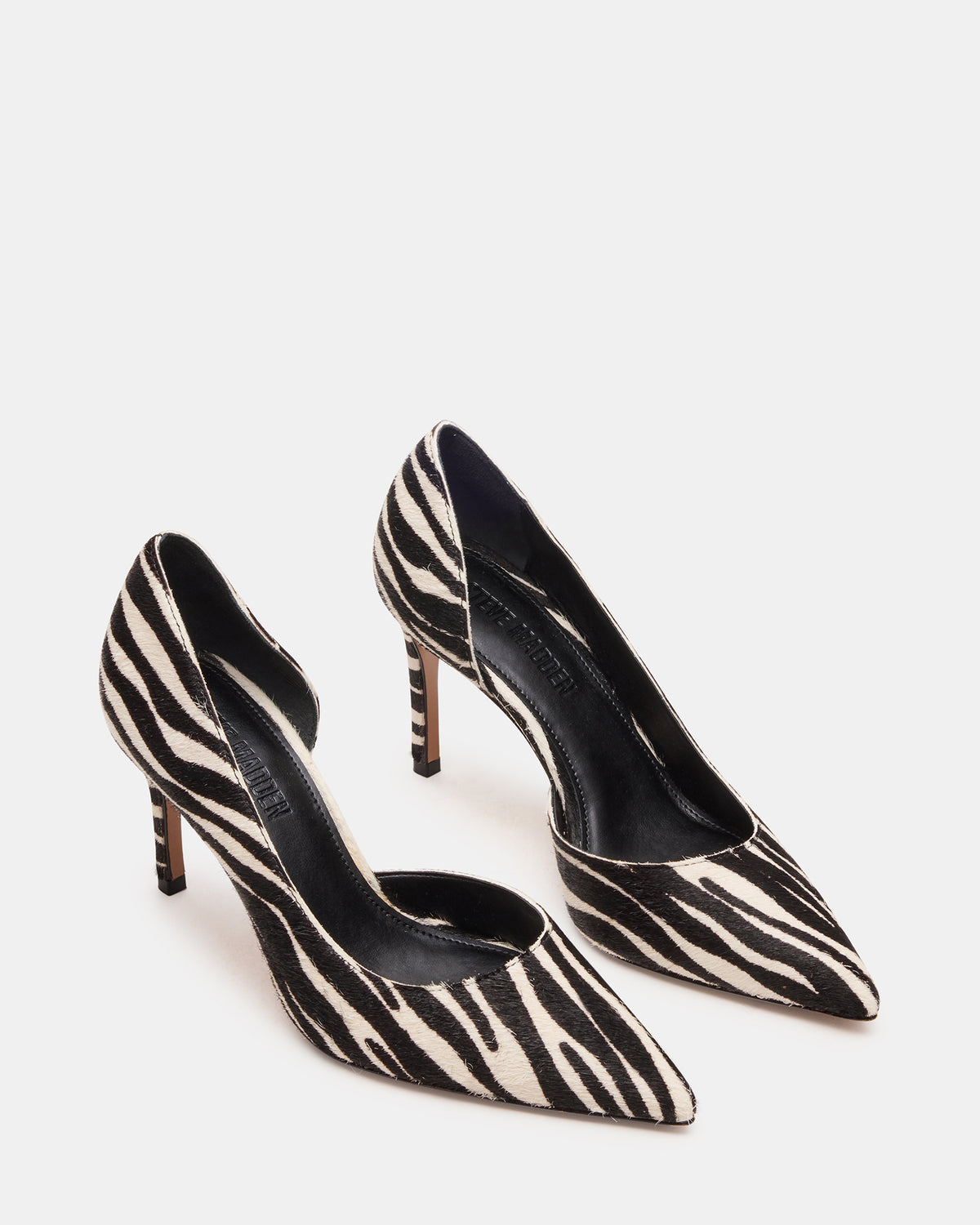 NULA Zebra Pointed-Toe Stiletto Pump Women's Heel | Steve Madden Sale