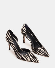 NULA Zebra Pointed-Toe Stiletto Pump Women's Heel | Steve Madden Sale