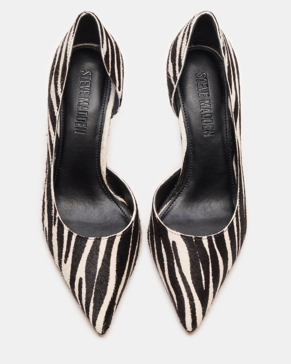 NULA Zebra Pointed-Toe Stiletto Pump Women's Heel | Steve Madden Sale