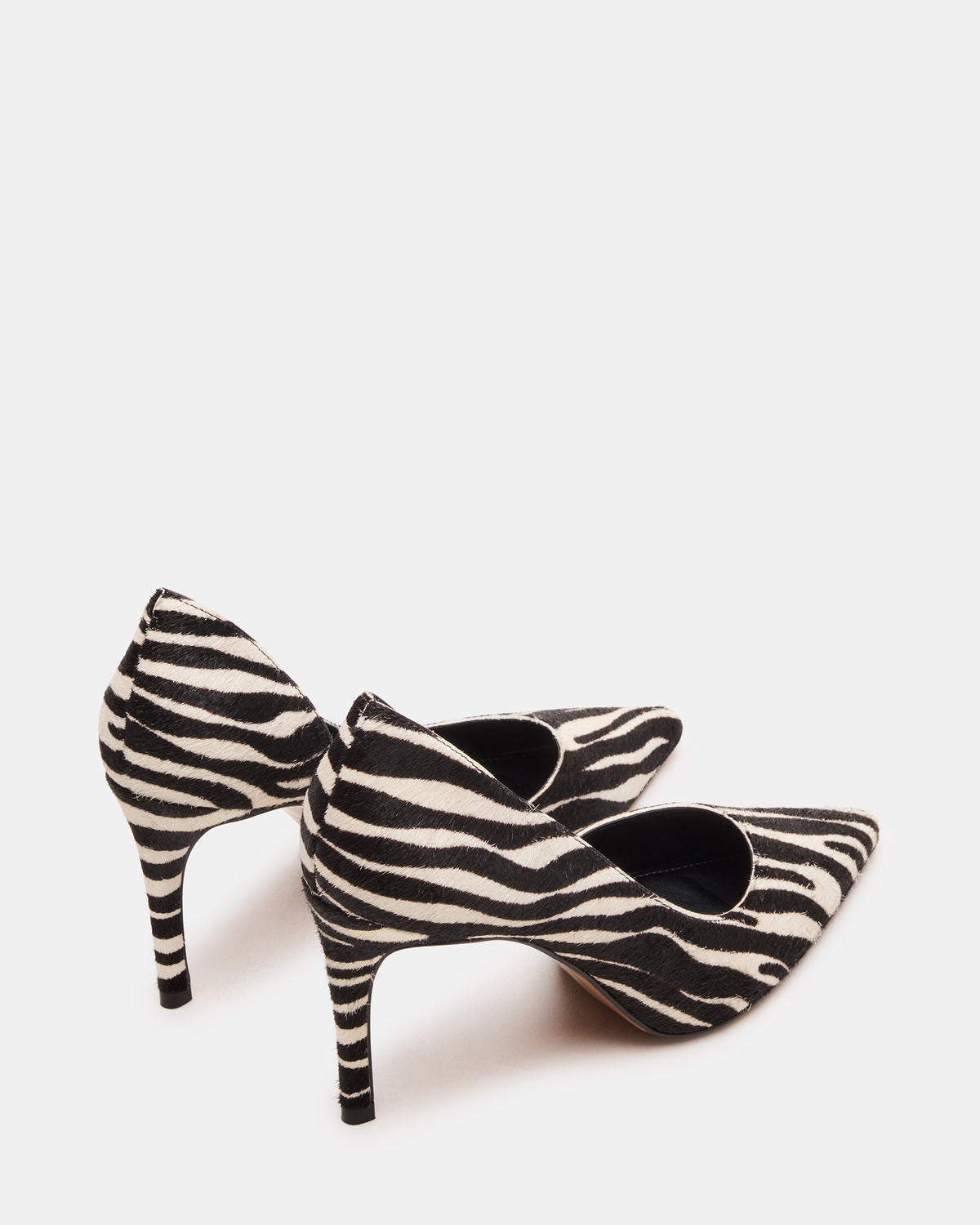 NULA Zebra Pointed-Toe Stiletto Pump Women's Heel | Steve Madden Sale