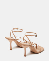 ANNIE Natural Women's Strappy Square Toe Heel | Steve Madden US