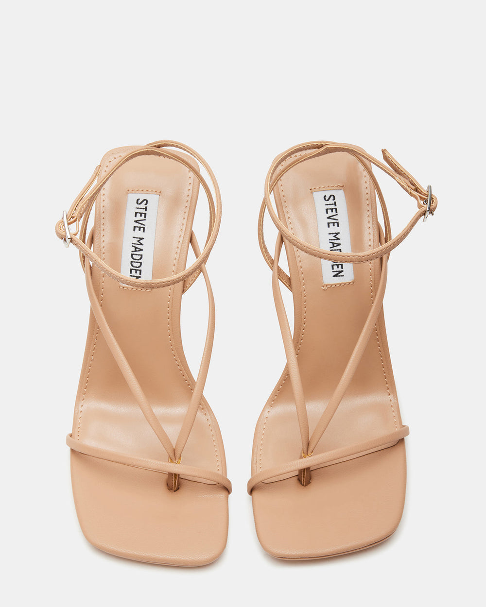 ANNIE Natural Women's Strappy Square Toe Heel | Steve Madden US