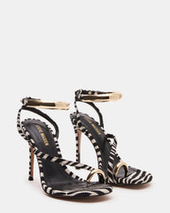 TIA Zebra Open-Toe Stiletto Women's Heel | Steve Madden online