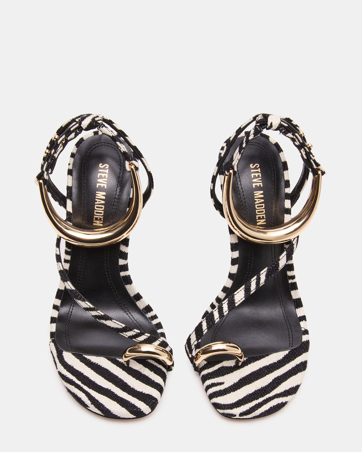 TIA Zebra Open-Toe Stiletto Women's Heel | Steve Madden online