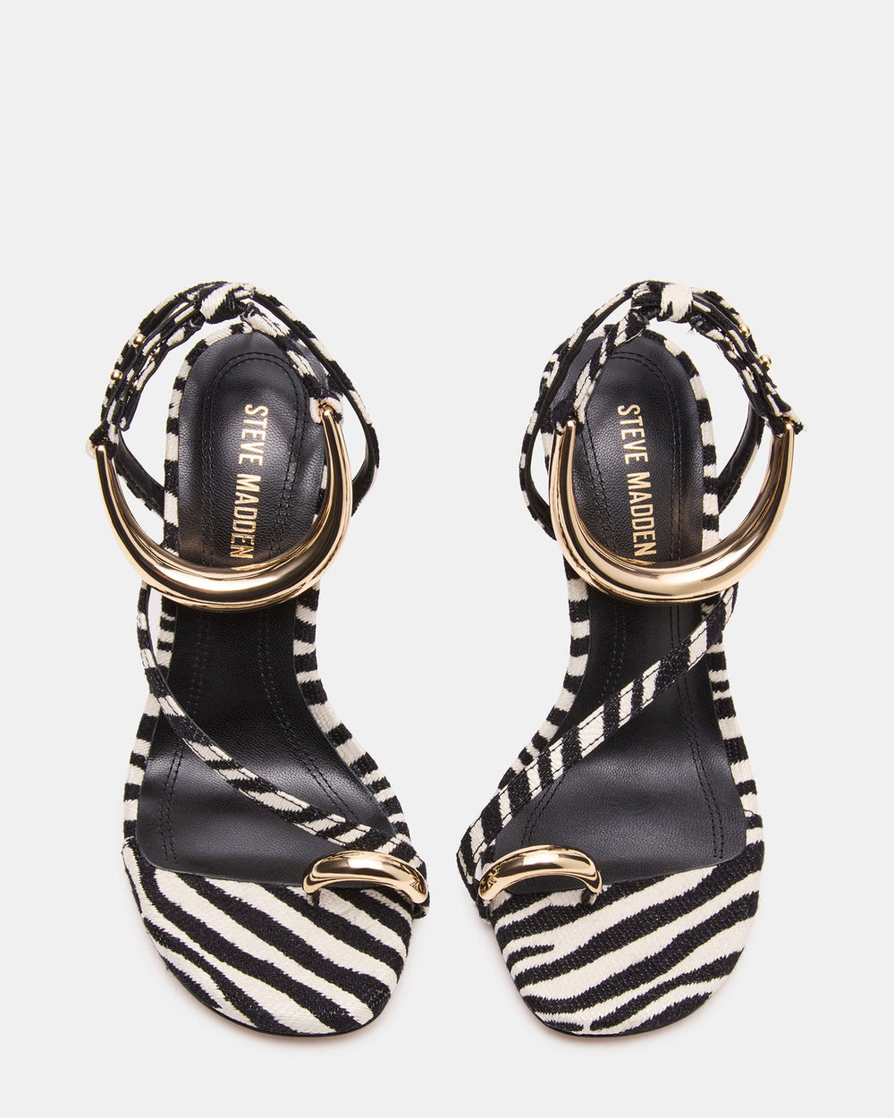 TIA Zebra Open-Toe Stiletto Women's Heel | Steve Madden online