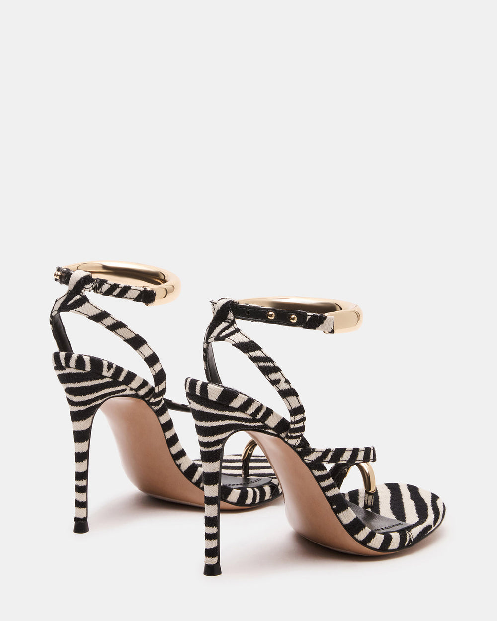 TIA Zebra Open-Toe Stiletto Women's Heel | Steve Madden online
