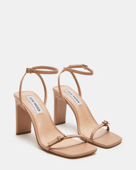 AILENE Tan Leather Square Toe Dress Sandal | Women's Heels | Steve Madden outlet