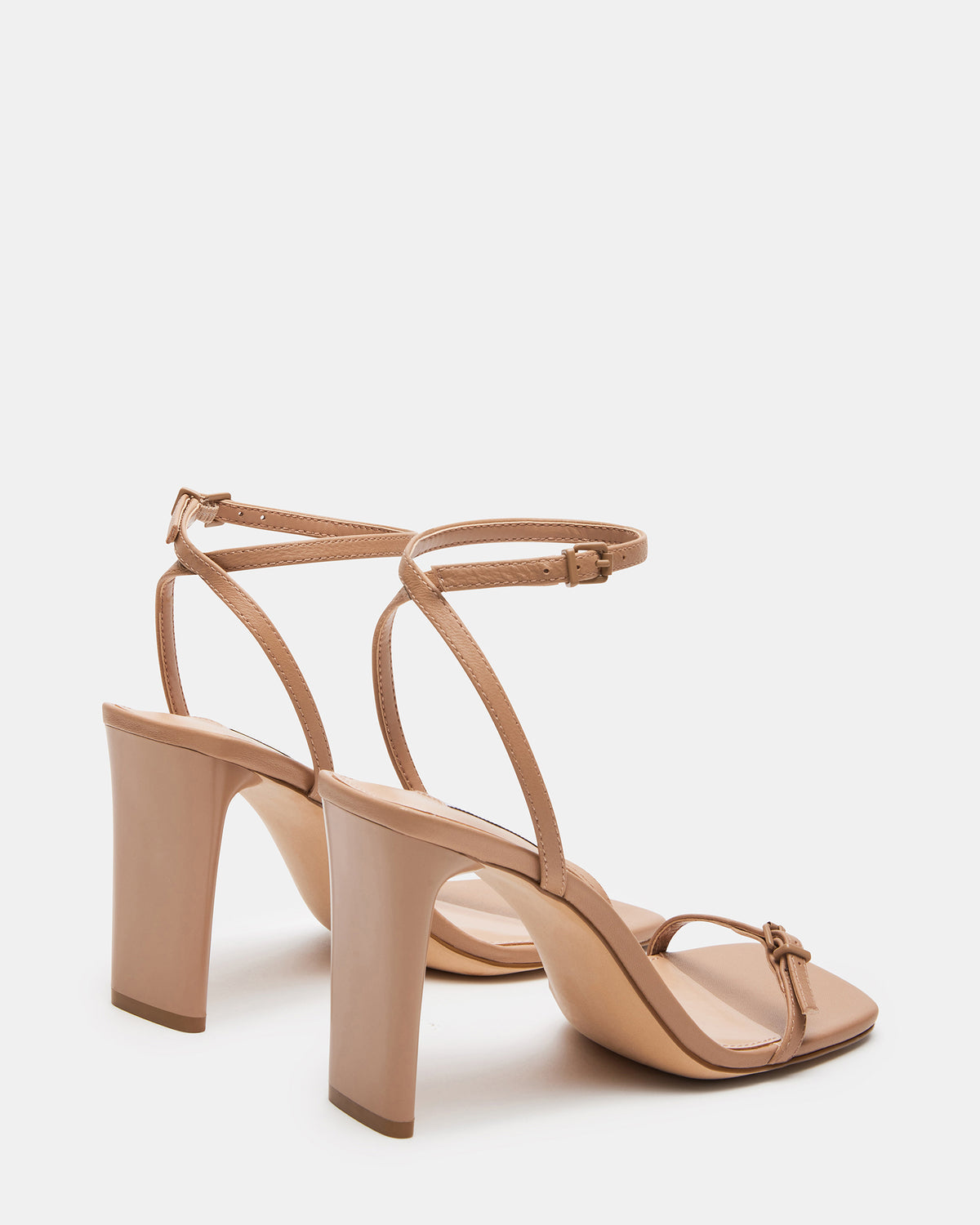 AILENE Tan Leather Square Toe Dress Sandal | Women's Heels | Steve Madden outlet