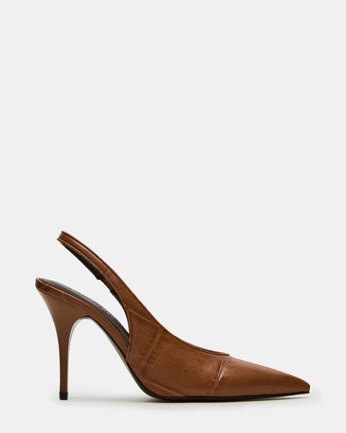 ANDROMEDA Tan Crocodile Slingback Pointed-Toe Stiletto Pump Women's Heel | Steve Madden for Sale