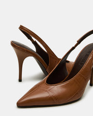 ANDROMEDA Tan Crocodile Slingback Pointed-Toe Stiletto Pump Women's Heel | Steve Madden for Sale