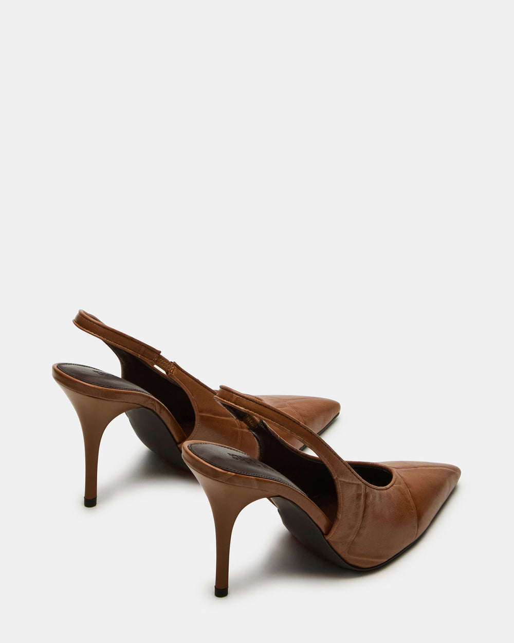 ANDROMEDA Tan Crocodile Slingback Pointed-Toe Stiletto Pump Women's Heel | Steve Madden for Sale