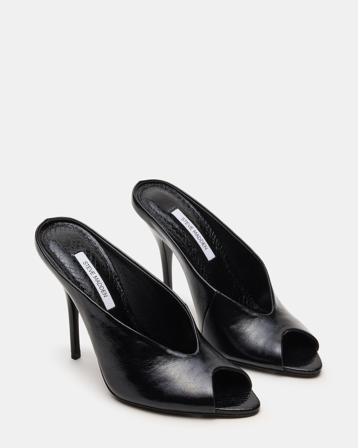 AGAZE Black Peep-Toe Stiletto Women's Heel | Steve Madden online