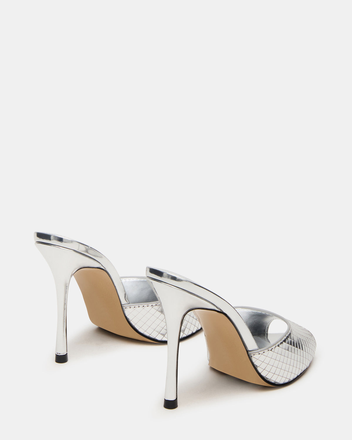PRIYA Silver Disco Mule Women's Heel | Steve Madden US