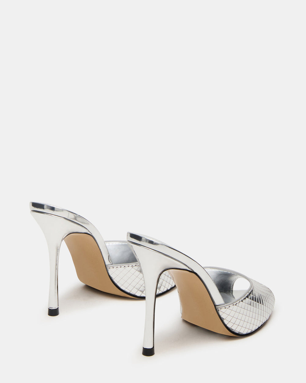 PRIYA Silver Disco Mule Women's Heel | Steve Madden US