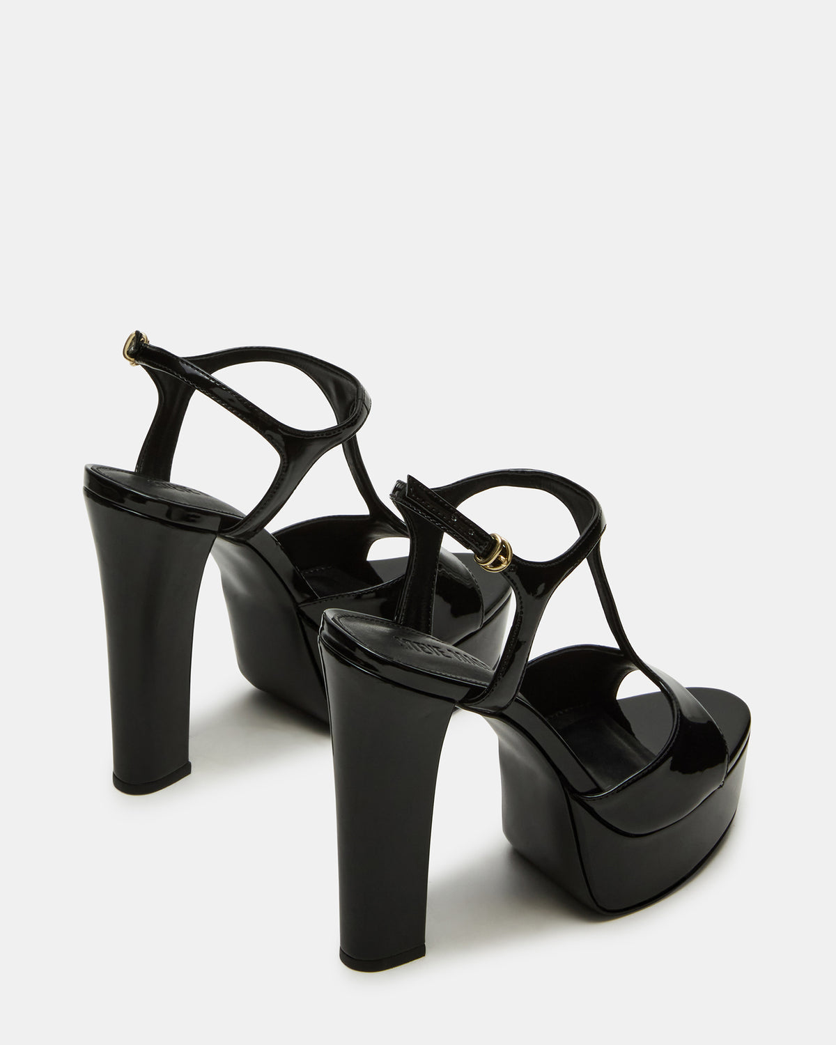 TAMI Black Patent Strappy Platform Women's Heel | Steve Madden discount