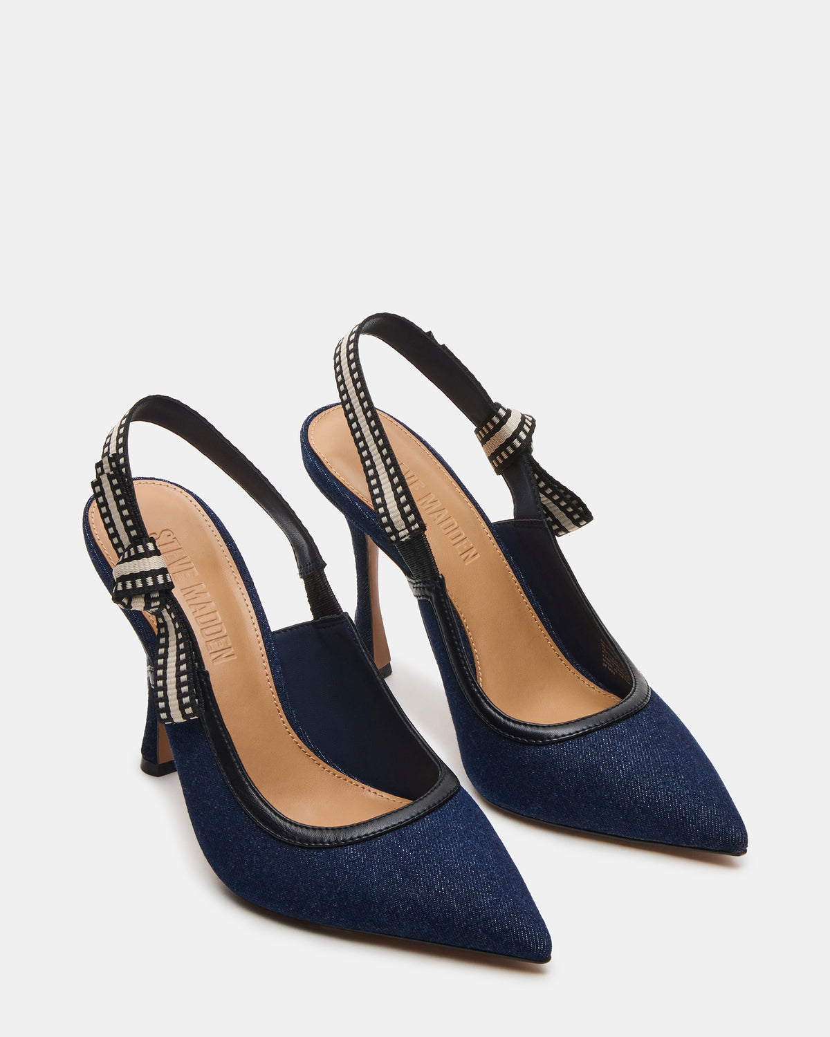 BRI Dark Denim Slingback Pump Women's Heel | Steve Madden Sale