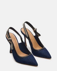 BRI Dark Denim Slingback Pump Women's Heel | Steve Madden Sale