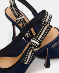 BRI Dark Denim Slingback Pump Women's Heel | Steve Madden Sale