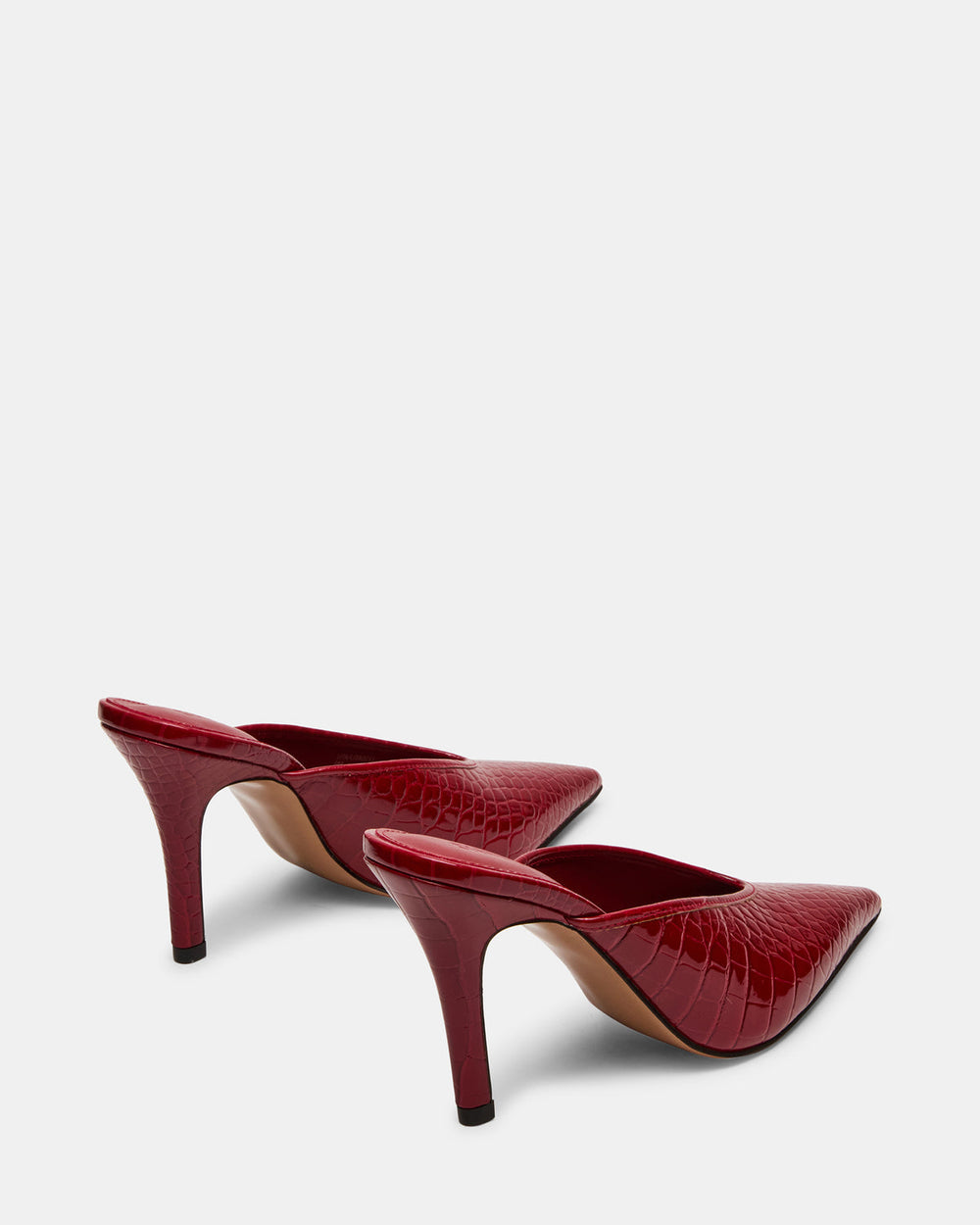 LITA Red Crocodile Pointed-Toe Mule Pump Women's Heel | Steve Madden on Sale