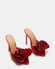 AFFINITY Red Patent Women's Multi Pointed-Toe Stiletto Mule Heel | Steve Madden US
