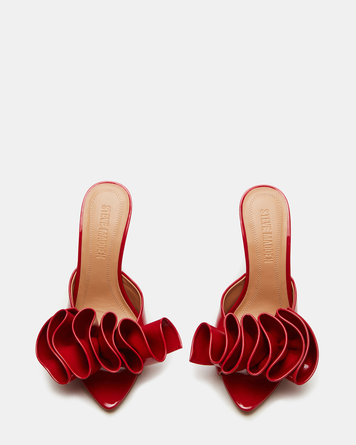 AFFINITY Red Patent Women's Multi Pointed-Toe Stiletto Mule Heel | Steve Madden US