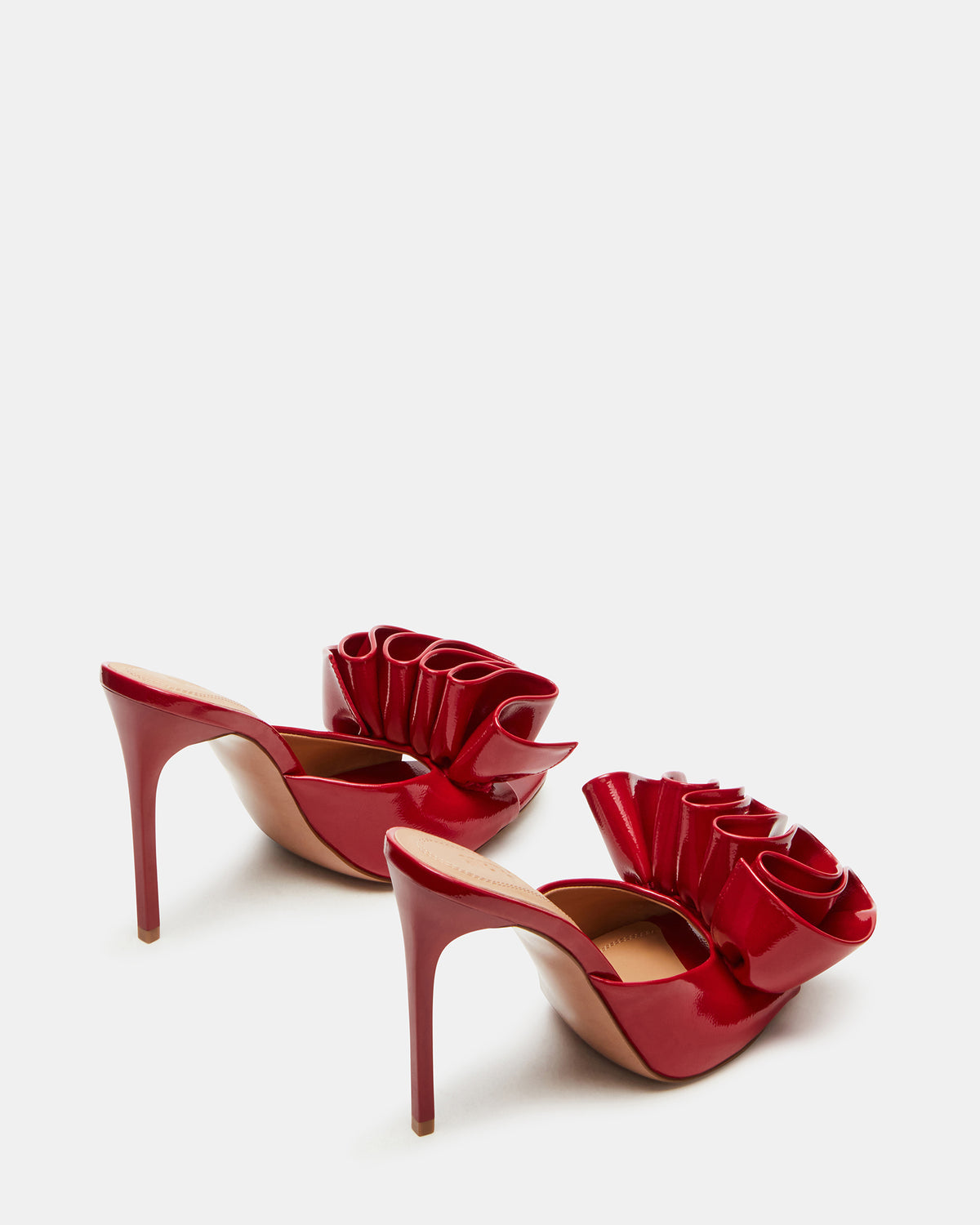 AFFINITY Red Patent Women's Multi Pointed-Toe Stiletto Mule Heel | Steve Madden US