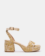 MERCERR Gold Multi Women's Platform Block Heel | Steve Madden for Sale