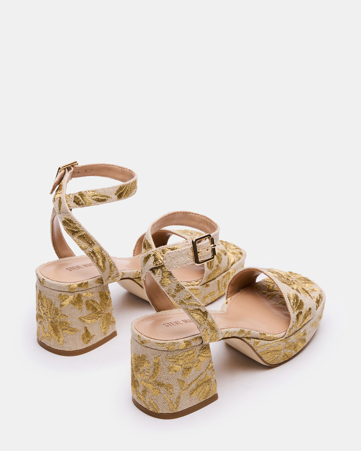MERCERR Gold Multi Women's Platform Block Heel | Steve Madden for Sale