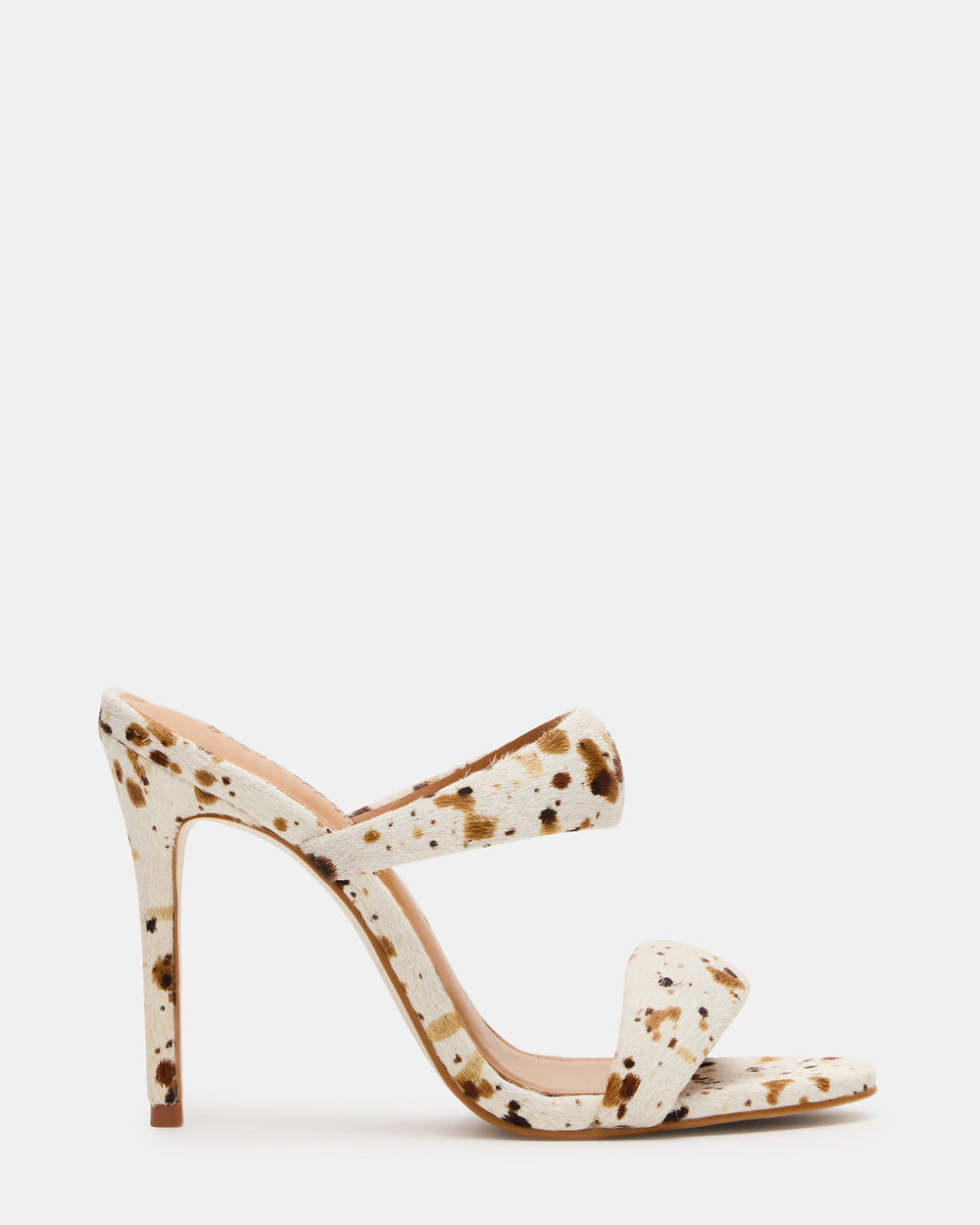 SATURN-C WHITE/CAMEL Stiletto Mule Women's Heel | Steve Madden on Sale
